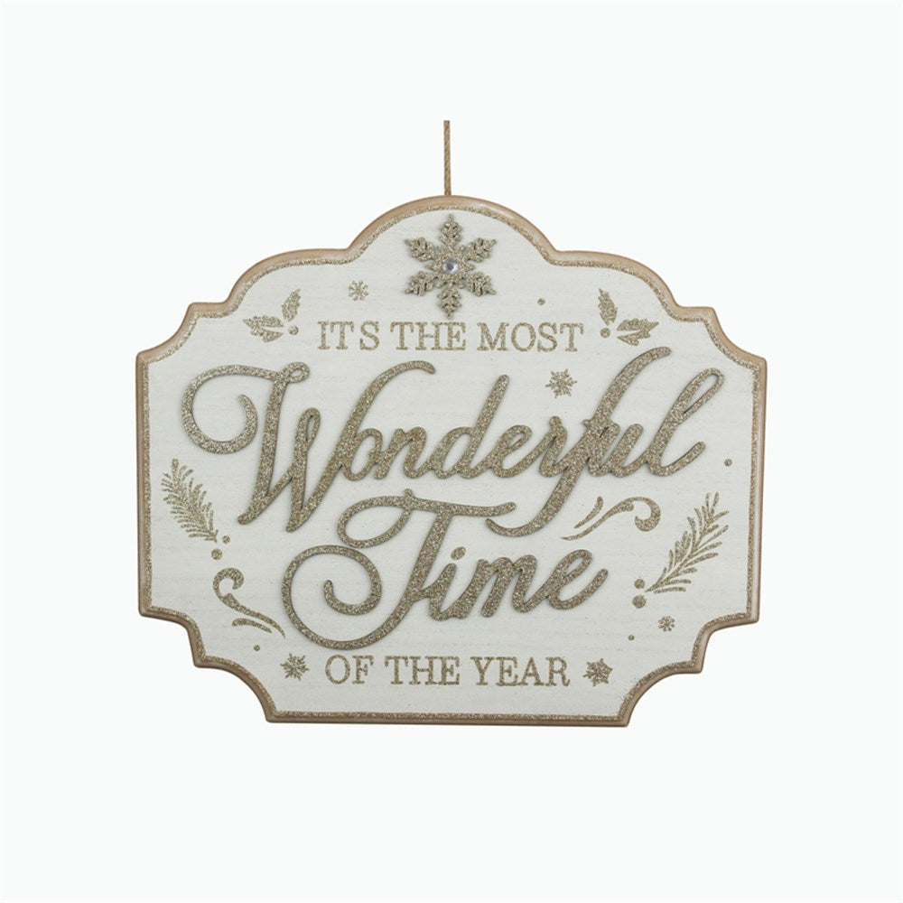 40X34CM MDF WONDERFUL TIME OF THE YEAR WALL DECOR