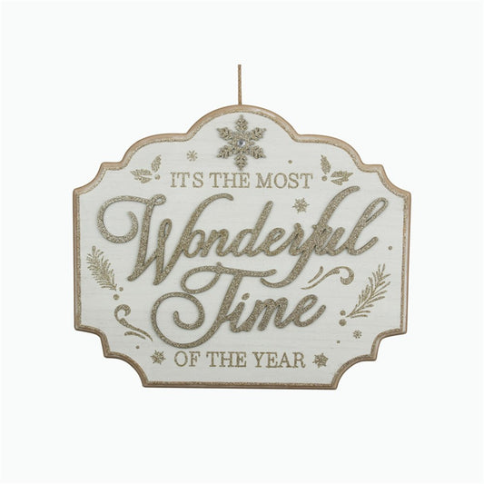 40X34CM MDF WONDERFUL TIME OF THE YEAR WALL DECOR