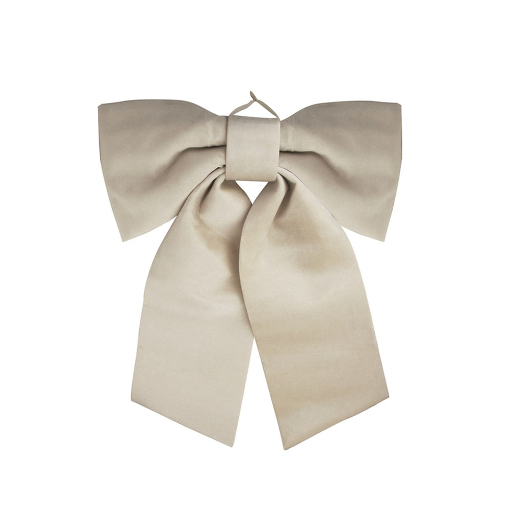 JUMBO 100X120CM IVORY VELVET BOW