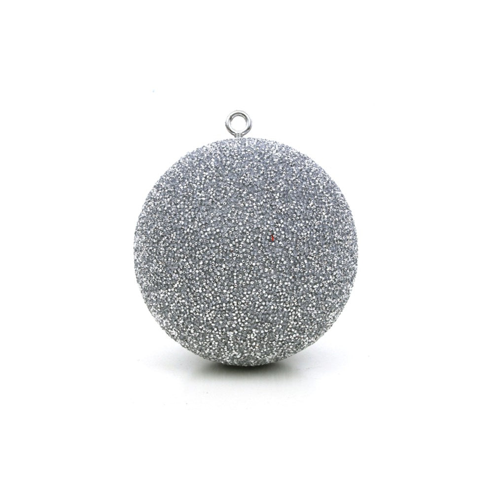 20CM SILVER BEADED BALL