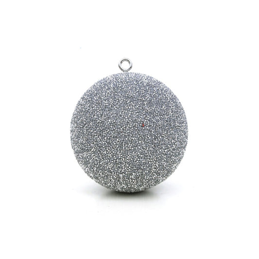 20CM SILVER BEADED BALL