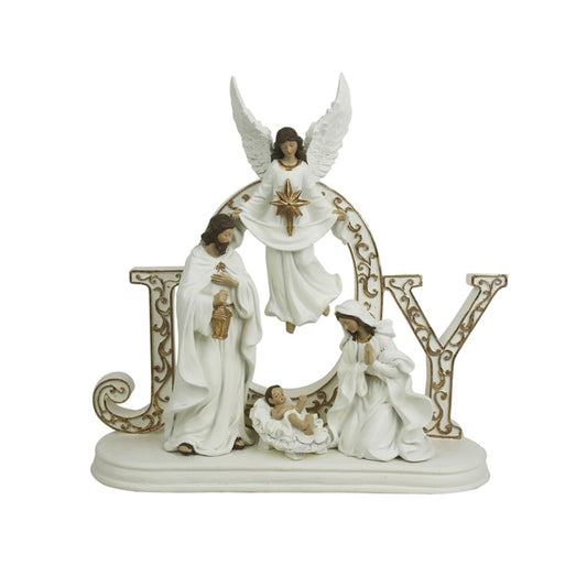 42X14.5X40CM POLYRESIN JOY HOLY FAMILY