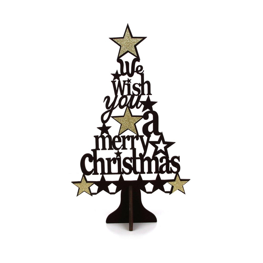 25X11X42CM FLOCKED MDF CHRISTMAS TREE