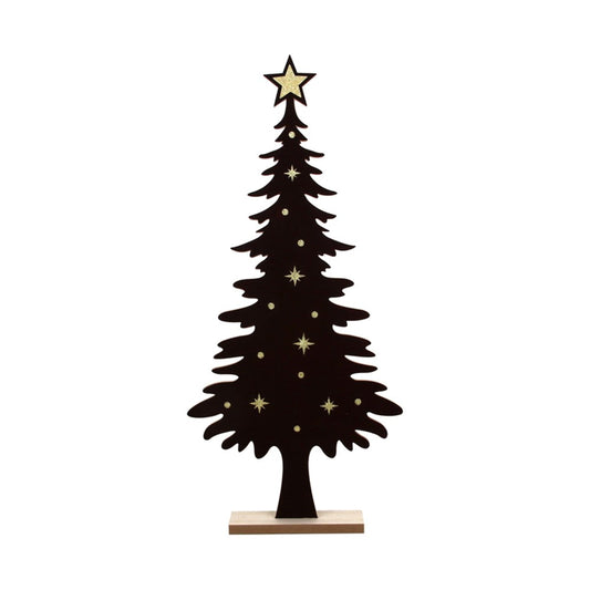 40X8X87CM FLOCKED MDF CHRISTMAS TREE