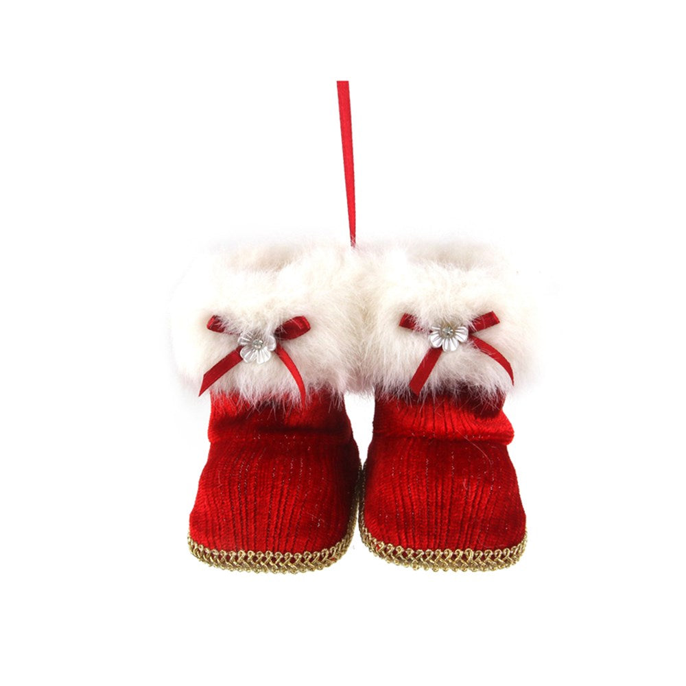 7CM HANGING BABY SANTA BOOTS