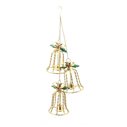 S3 METAL GOLD BELL SILHOUETTE 36X18X84CM