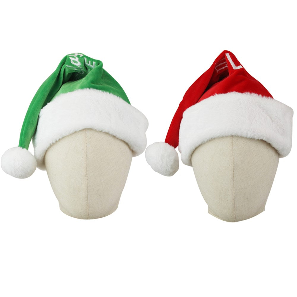2A SANTA HATS W/EMBROIDERY