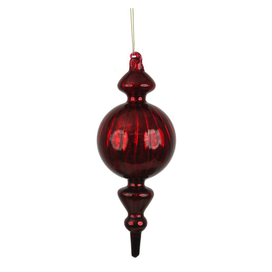 8X12CM RED MERCURY GLASS FINIAL