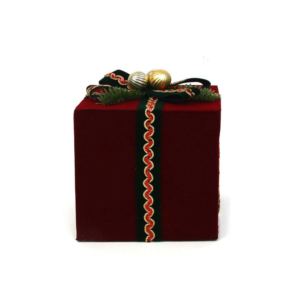 18X18X22CM BURGUNDY VELVET GIFT BOX