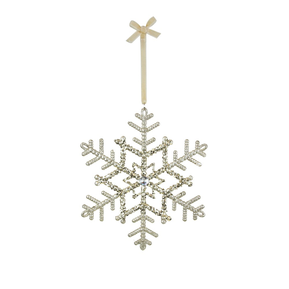 19.8CM CHAMPAGNE SNOWFLAKE