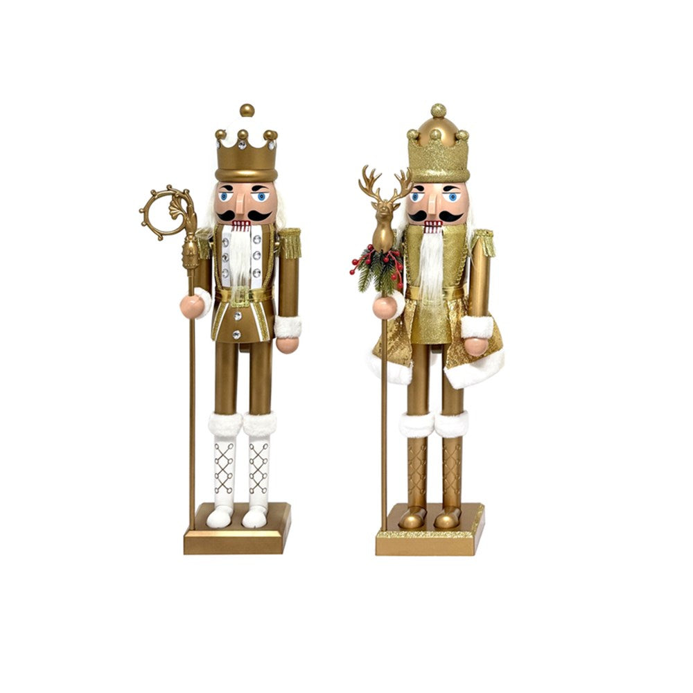 38CM GOLD PLASTIC NUTCRACKERS