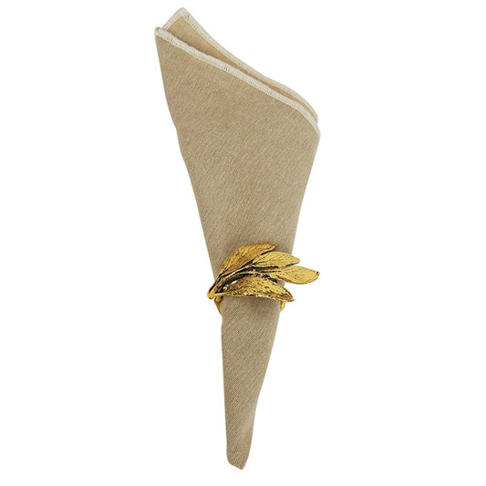 PK4 GOLD BAYLEAF NAPKIN HOLDERS