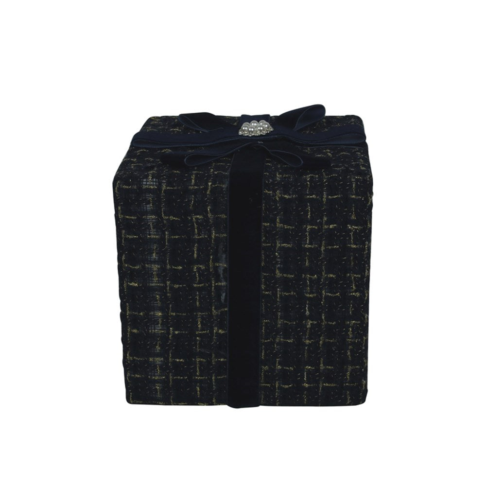 BLUE TWEED GIFT BOX 18X18X22CM