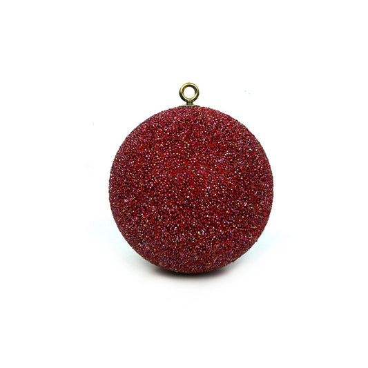 20CM CHERRY RED BEADED BAUBLE