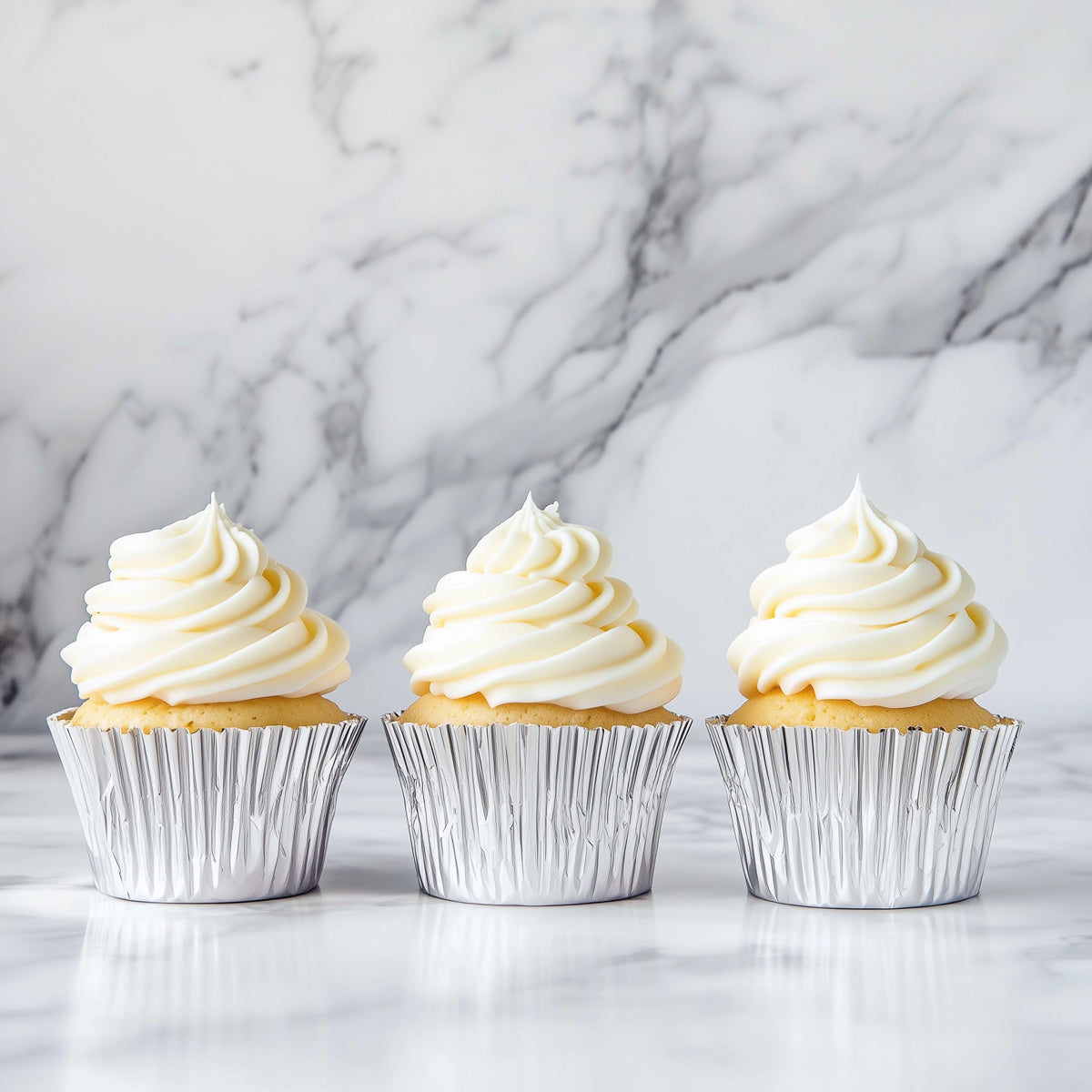 Standard SILVER Foil Baking Cups (50 pack) - 50mm Base