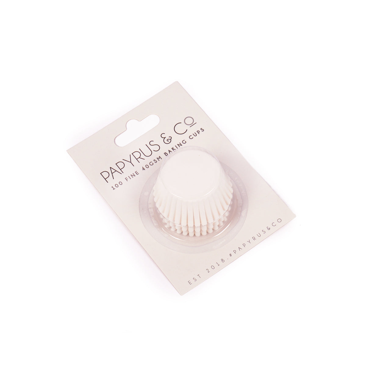 Medium WHITE Greaseproof Paper Baking Cups (100 pack) - 35mm Base