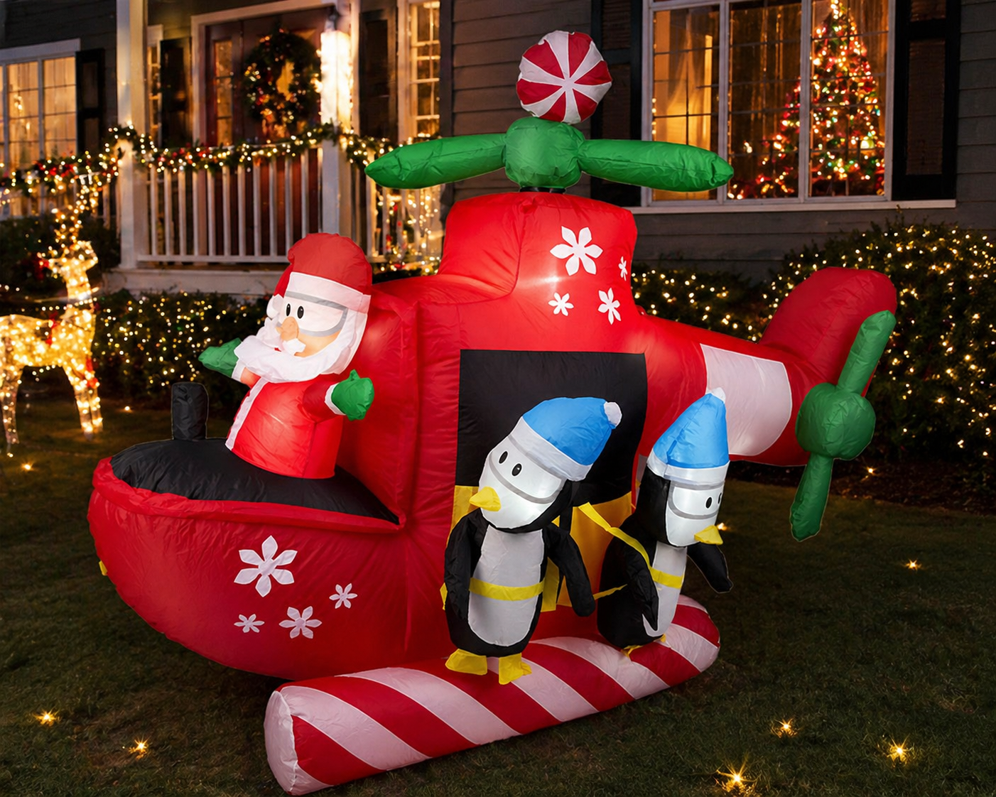 Inflatable Santa Helicopter 2.4m