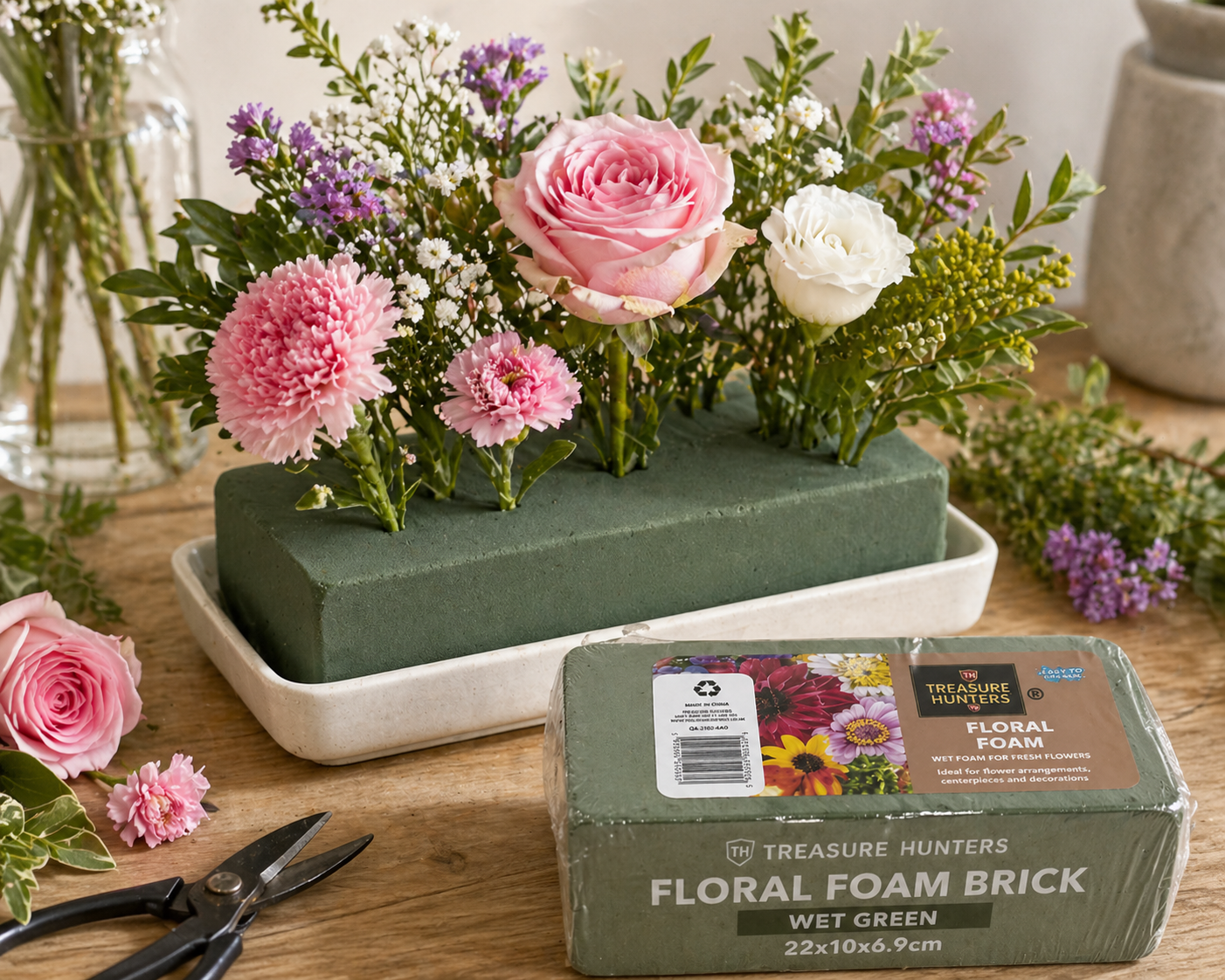 Floral Foam Brick Wet Green 22x10x6.9cm