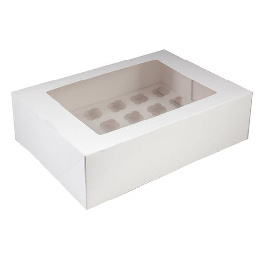 Mondo White Mini Cupcake Box - 24 Cup (14in x 10in x 4in)