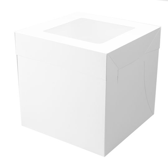 Mondo White Cake Box 12in Tall Square 10in x 10in