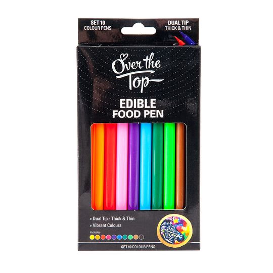 Over The Top 10pk Gourmet Writer Colour Pen Set 10 Piece - Dual Tip