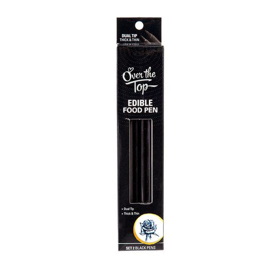 Over The Top Gourmet Food Pens Black 2pk set - Dual Tip