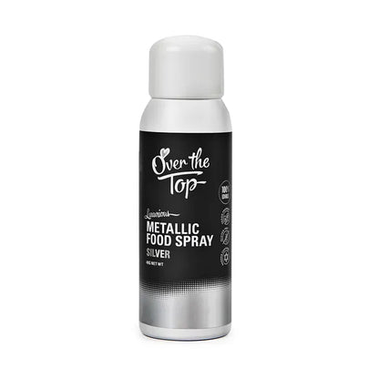 OVER THE TOP METALLIC FOOD SPRAY SILVER 48GM