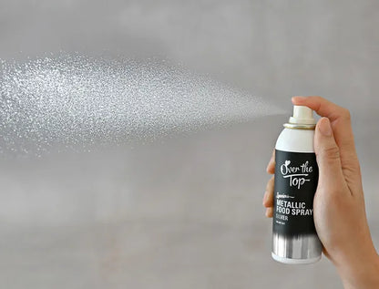 OVER THE TOP METALLIC FOOD SPRAY SILVER 48GM