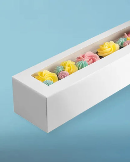 MONDO CUPCAKE BOX- LONG 12 CUP