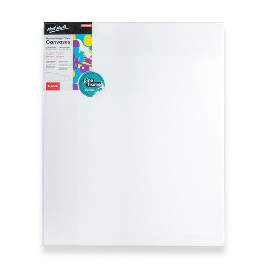 Canvas Single Thick nested 4 pack