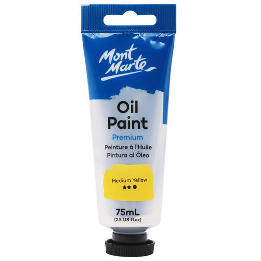 Oil Paint Premium 75ml Tube - Medium Yellow