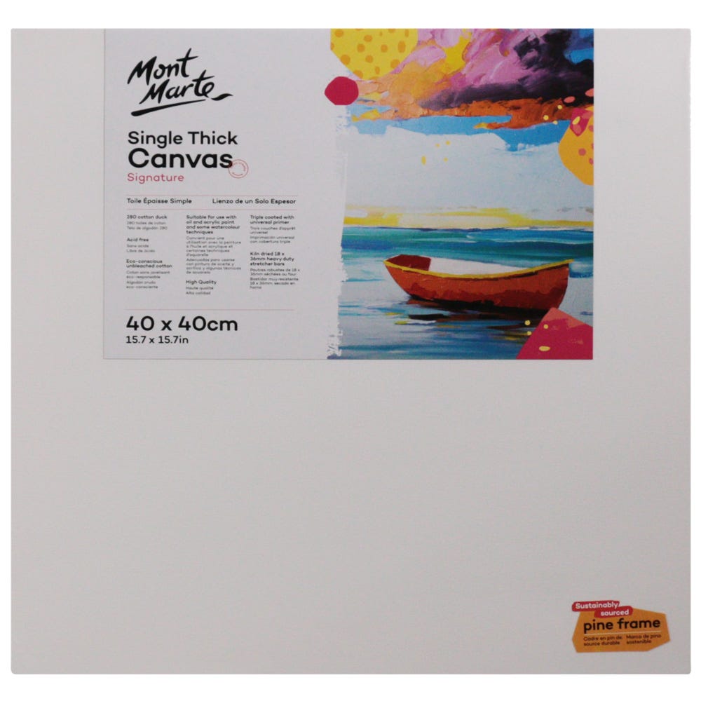 Single Thick Canvas Signature 40 x 40cm (15.7 x 15.7in)