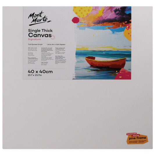 Single Thick Canvas Signature 40 x 40cm (15.7 x 15.7in)