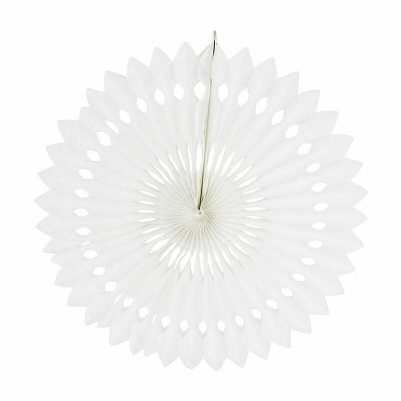 40cm white paper fan