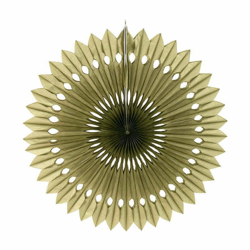 40cm Gold paper fan