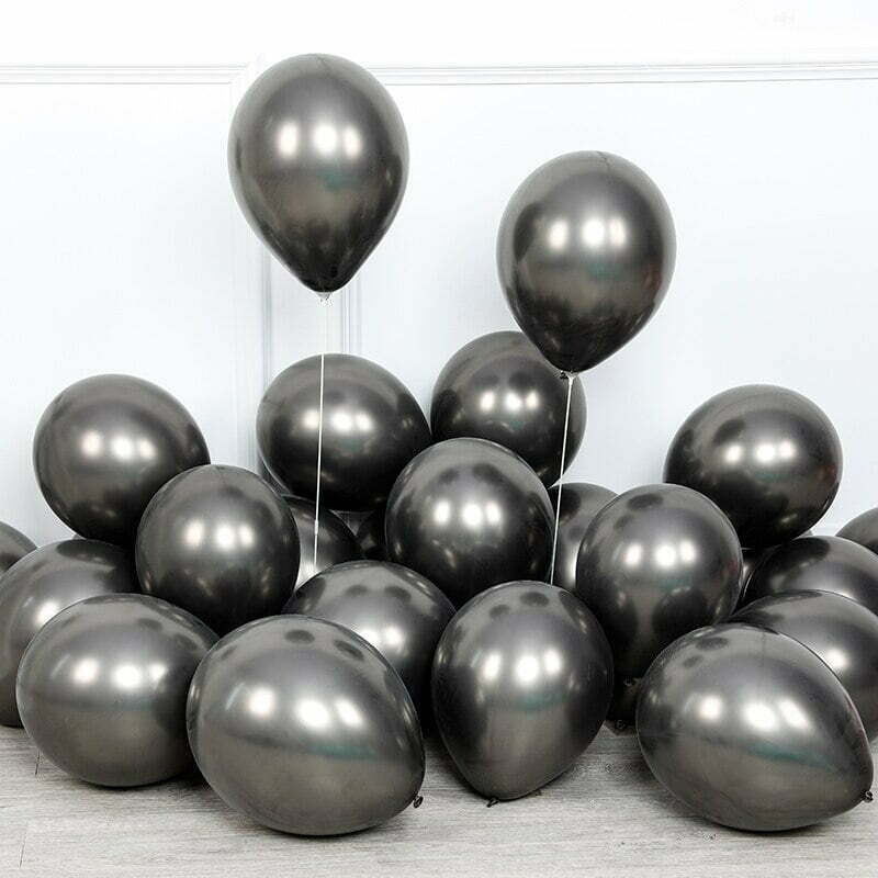 50 CHROME BALLOON black