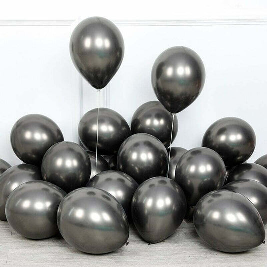 50 CHROME BALLOON black