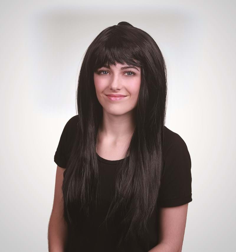 Long Straight Wig With Fringe