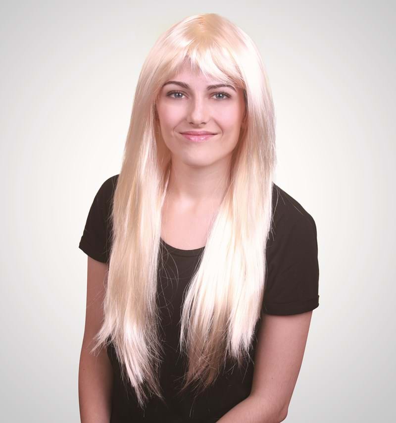 Long Straight Wig With Fringe
