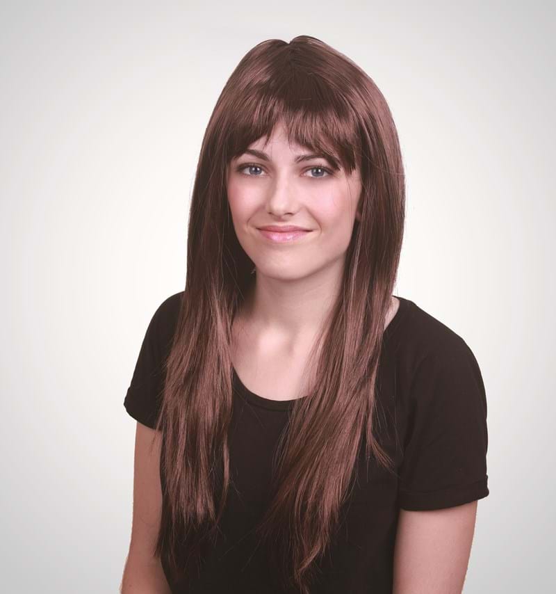 Long Straight Wig With Fringe