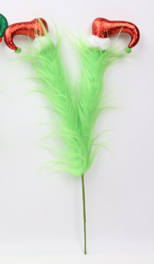 Green Furry Elf Legs Picks