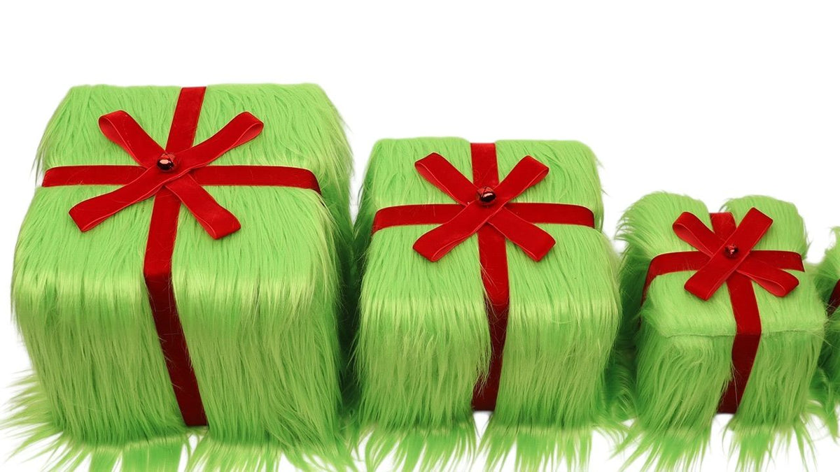 S/3 Nest Xmas Green Boxes