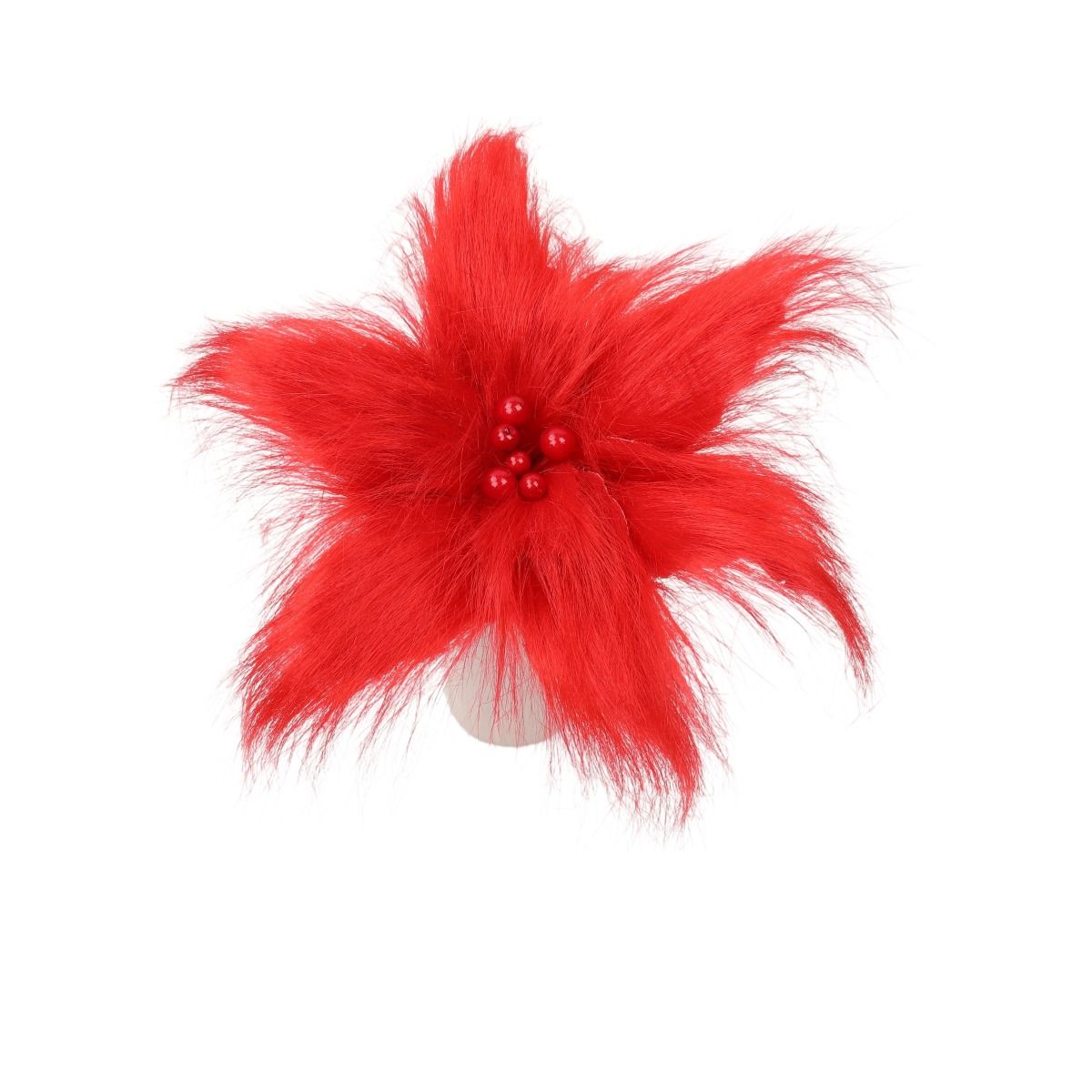 Red Fluffy Xmas Flower