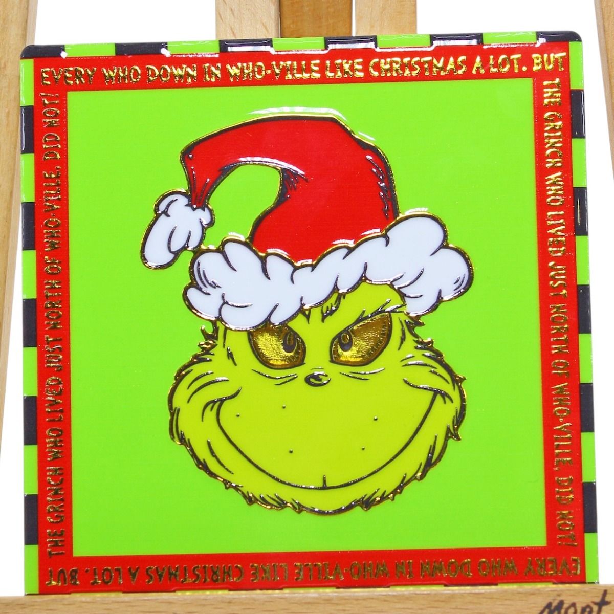 S/4 Coasters Grinch Hat