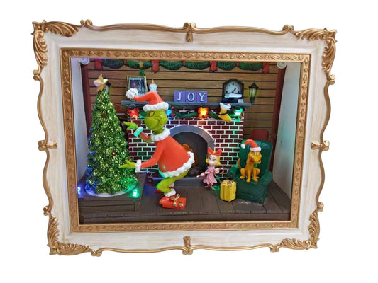 Tabletop Window Grinch Scene