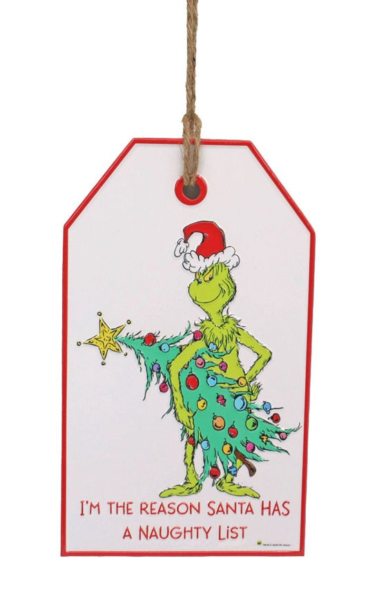 Door Hanger Sign Santa Naughty